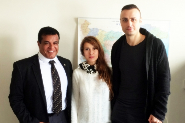 Mr. Avinoam Katrieli, President of Foundation "I love BG" and President of BCCBI met Mr. Dimitar Berbatov and the Managing Director of Foundation "Dimitar Berbatov" and Chairman of the Board, Ms. Dimitrina Hodjeva